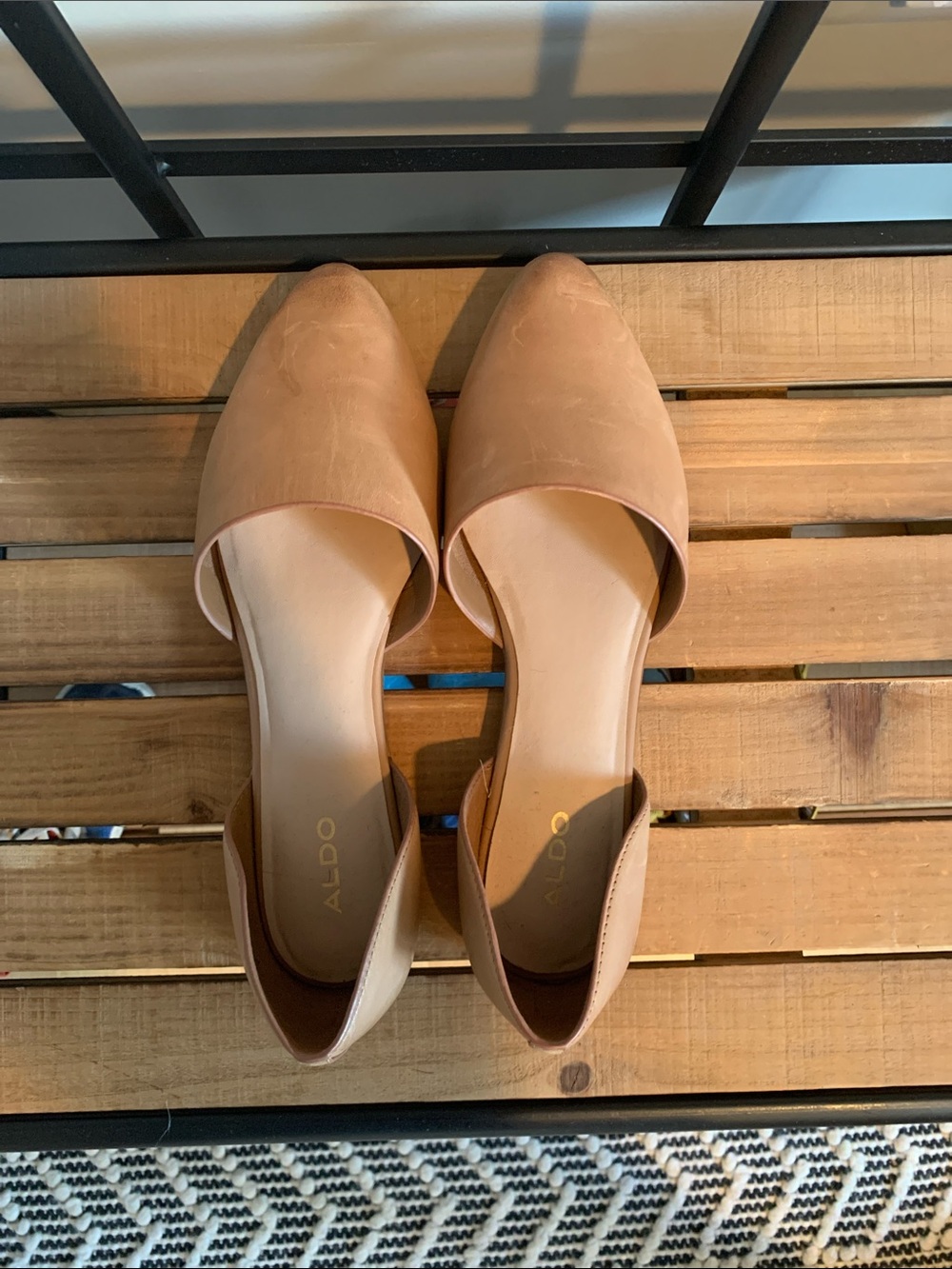 ALDO Women's Nude/Tan D'Orsay Pointed Flats